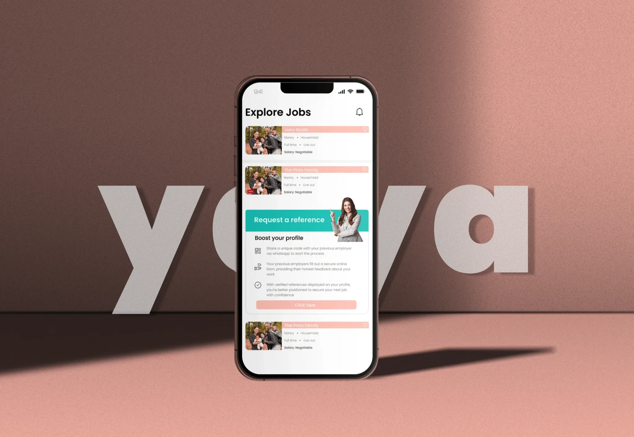 Yaya app for hiring verified nannies, tutors, and maids in UAE – mobile app by Neon Apps