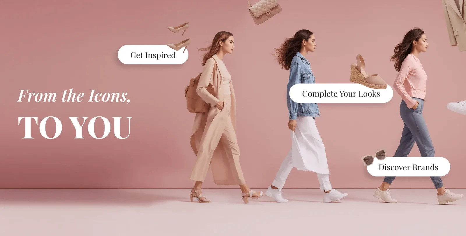 Blushy promotional banner showcasing the fashion e-commerce app concept with value proposition for users built by Neon Apps