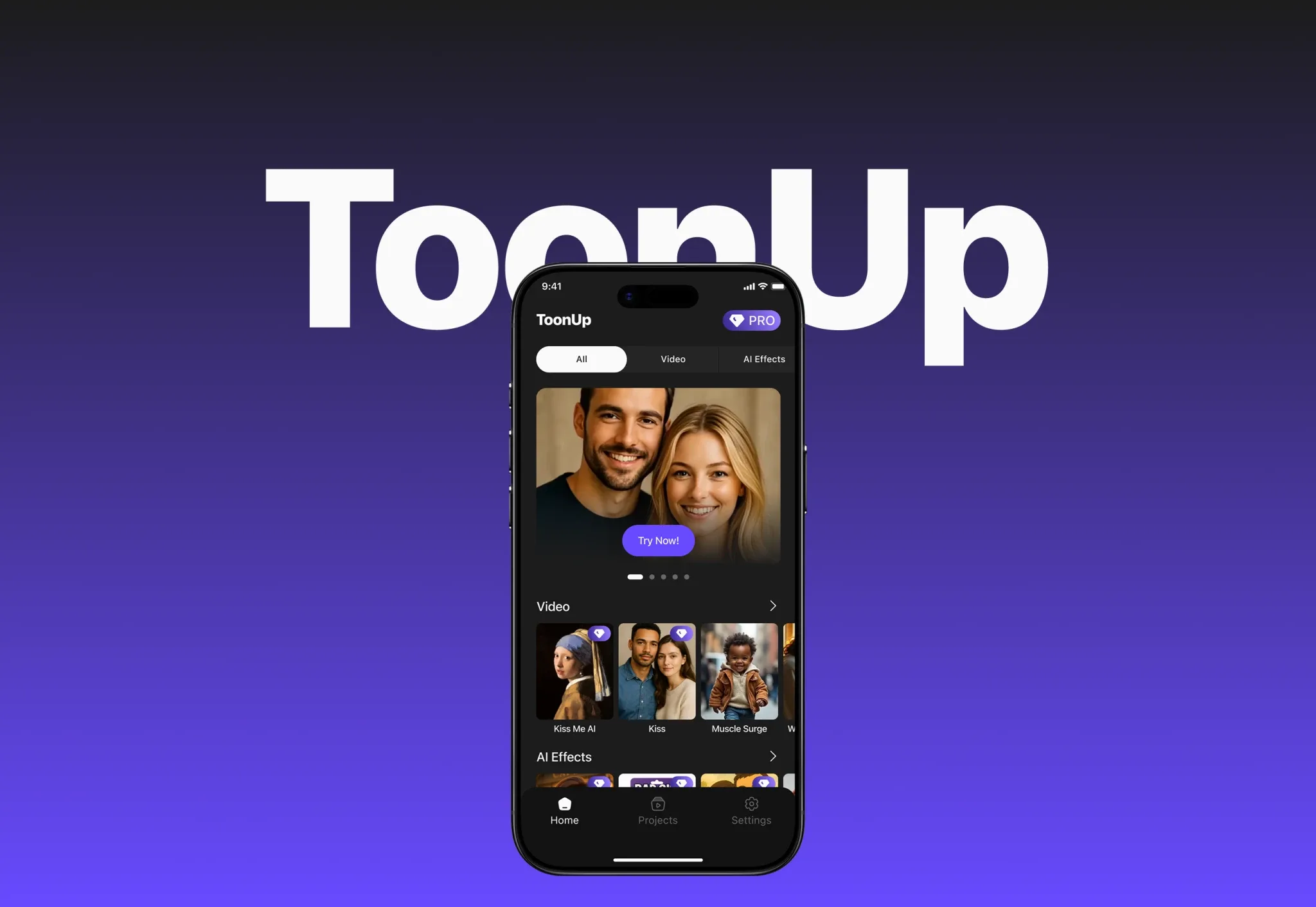Toon Up AI app that transforms portraits into cartoon and anime styles – mobile app by Neon Apps