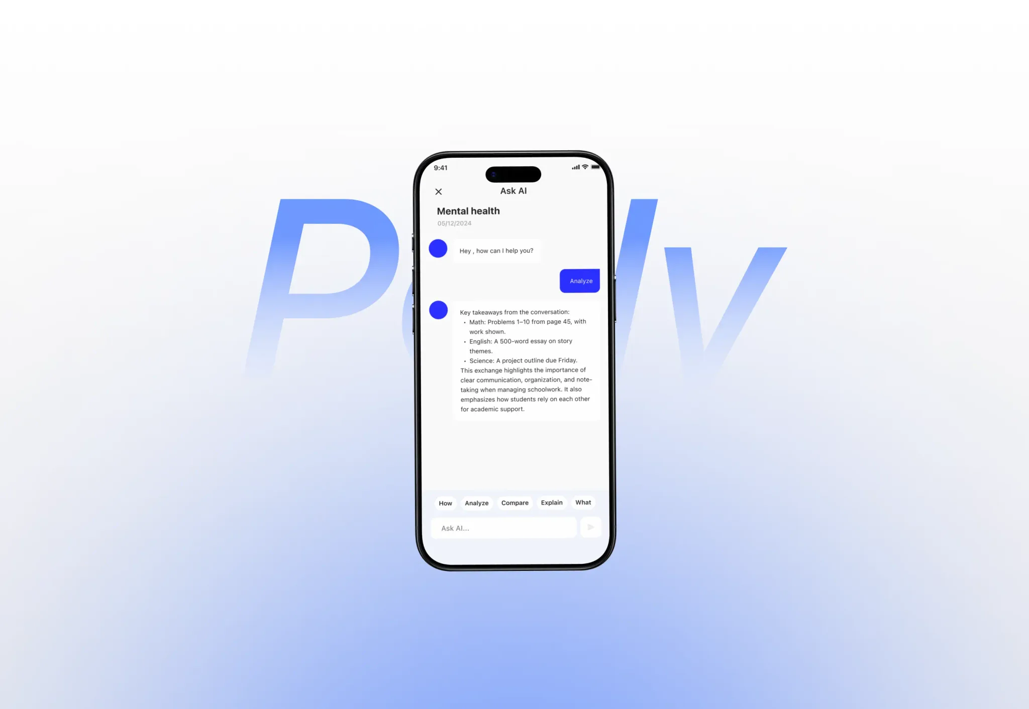 Polly AI meeting recorder that transcribes speech and creates action item summaries – mobile app by Neon Apps